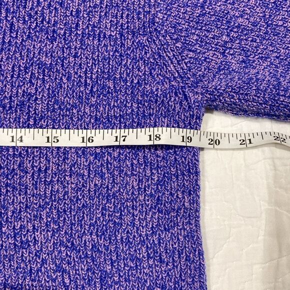 Ann Taylor Purple and Pink Knit V-Neck Sweater Size Small - Picture 6 of 7